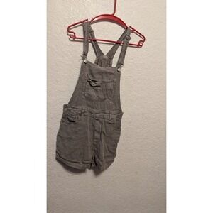 American‎ Eagle Denim Overalls Gray Wash Shortalls Casual Romper Medium